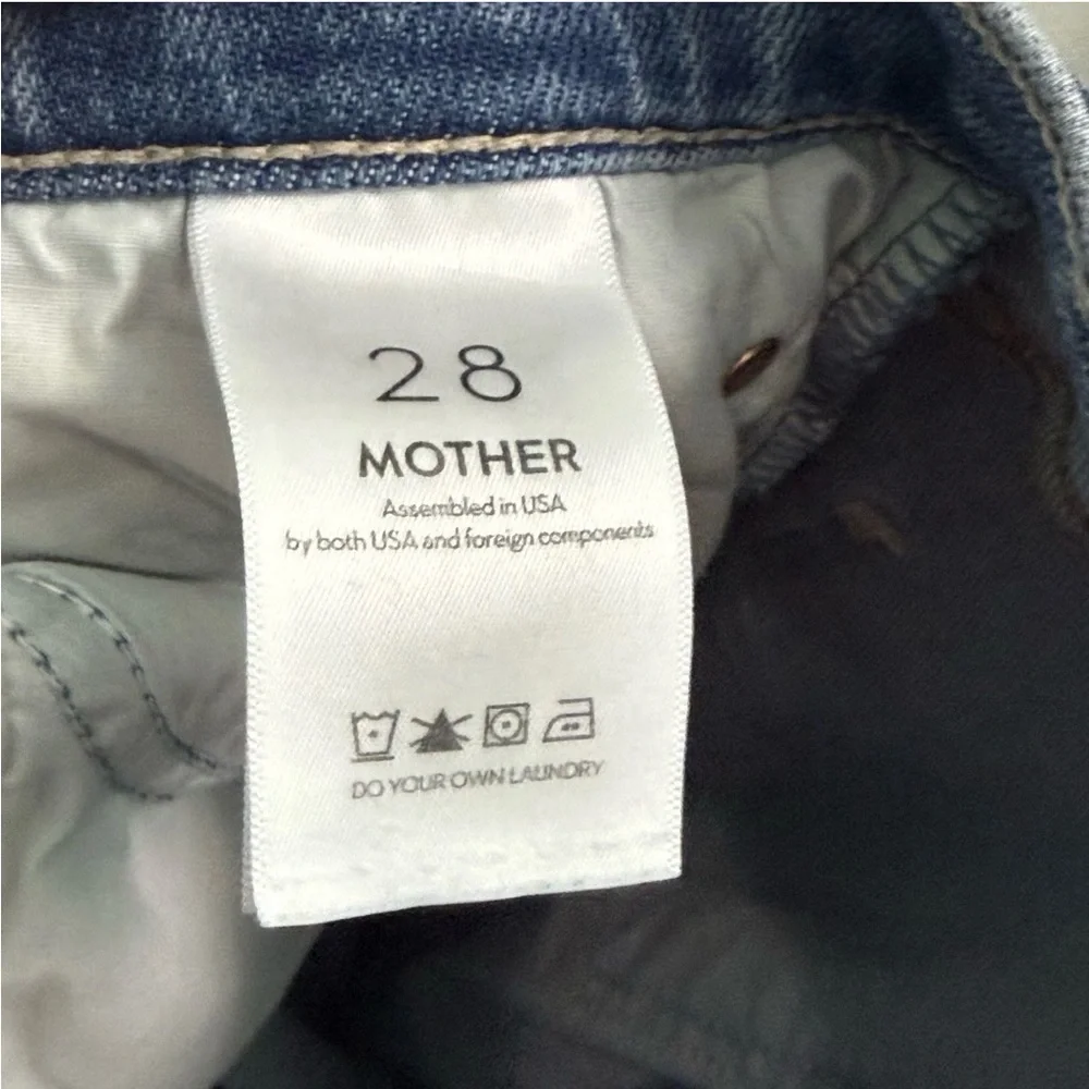 Mother Womens Size 28 The Mid Rise Dazzler Ankle Fray Riding the Cliffside Jeans - Picture 11 of 11